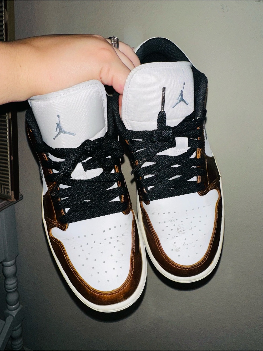 Nike Air Jordan coffee brown and white Shoes womans size 9